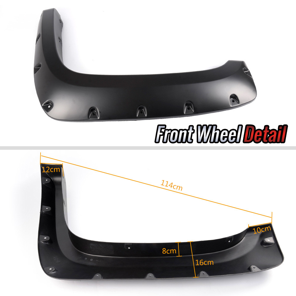 FENDER FLARES POCKET RIVET STYLE FIT FOR 2007-2013 SILVERADO 1500 2500HD/3500HD