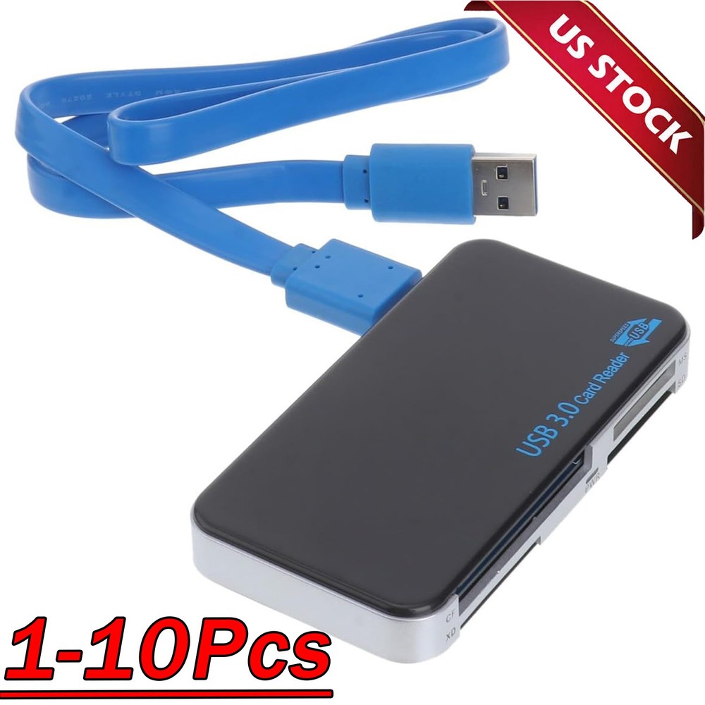 USB 3.0 Memory Card Reader Adapter 5GBPS Fit CF/TF/SD/Micro SD/XD/M2/MS Card Lot