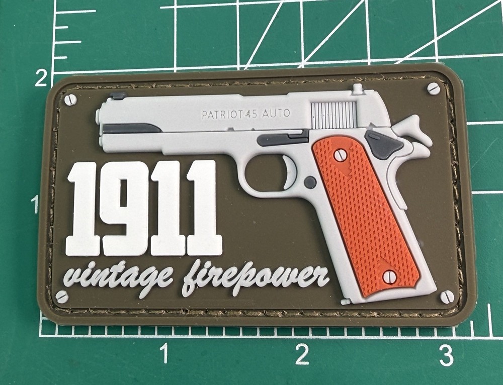 1911 Tan FDE Morale Hook Loop Patch Wilson Combat Kimber Dan Wesson Les Bear
