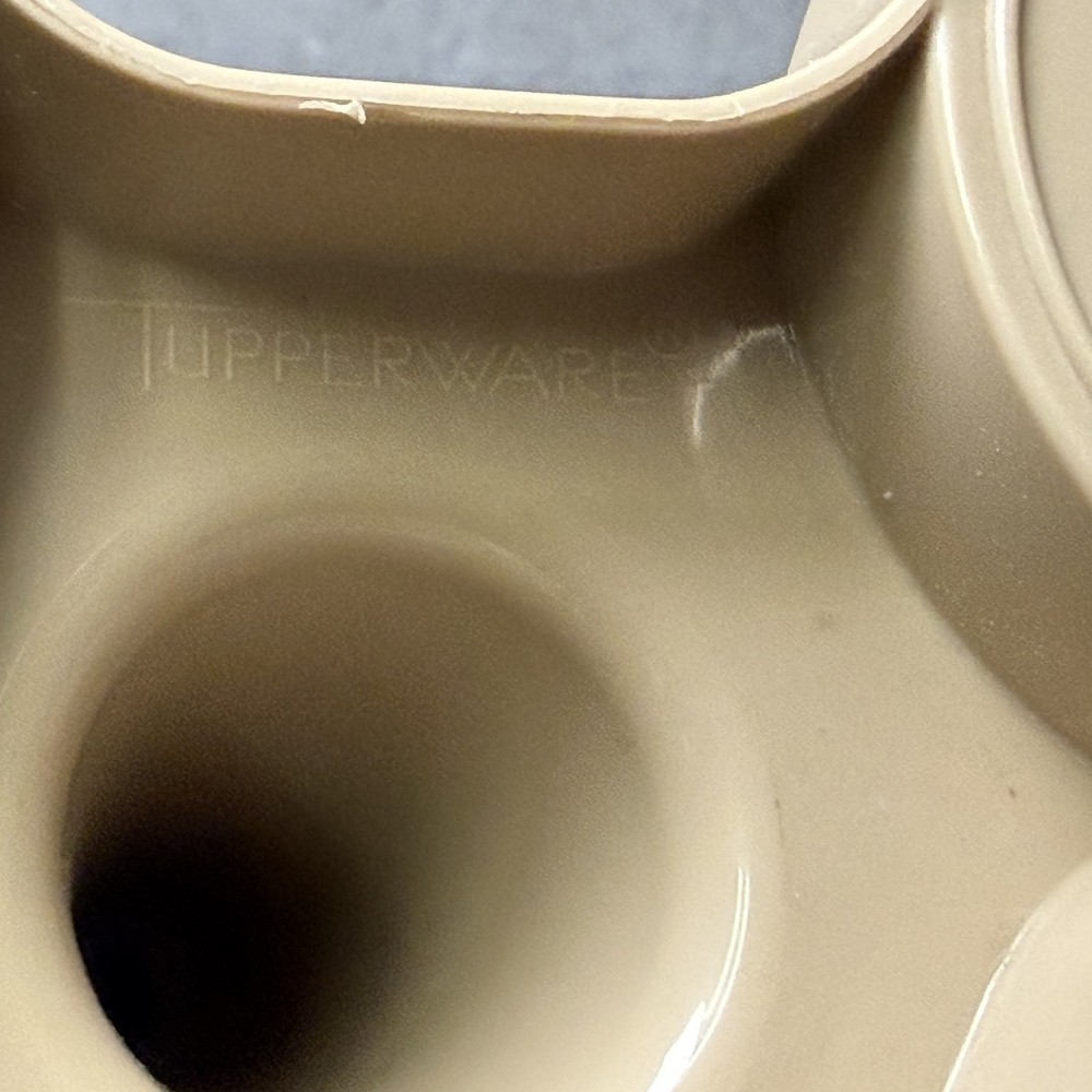 VINTAGE Tupperware Condiment Server Caddy Base ONLY 757-1 Beige Brown