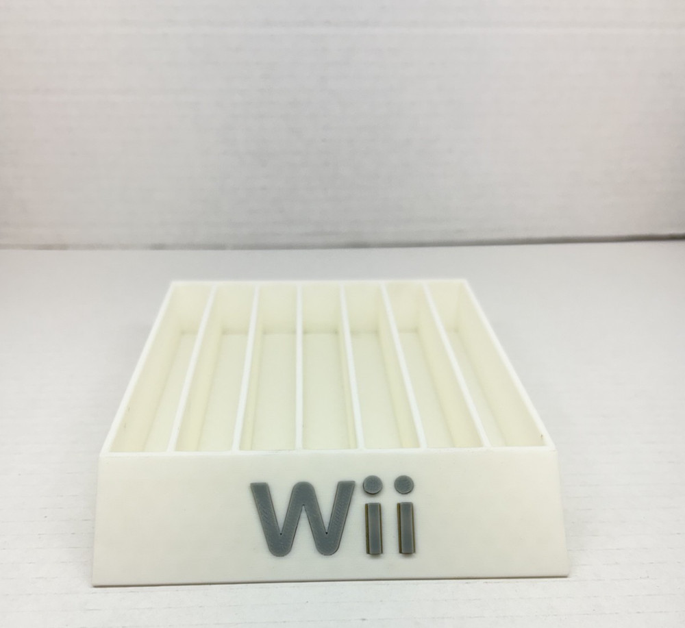 Nintendo Wii Video Game Case Holder, Display, & Stand for 7 Games - 3D Printed