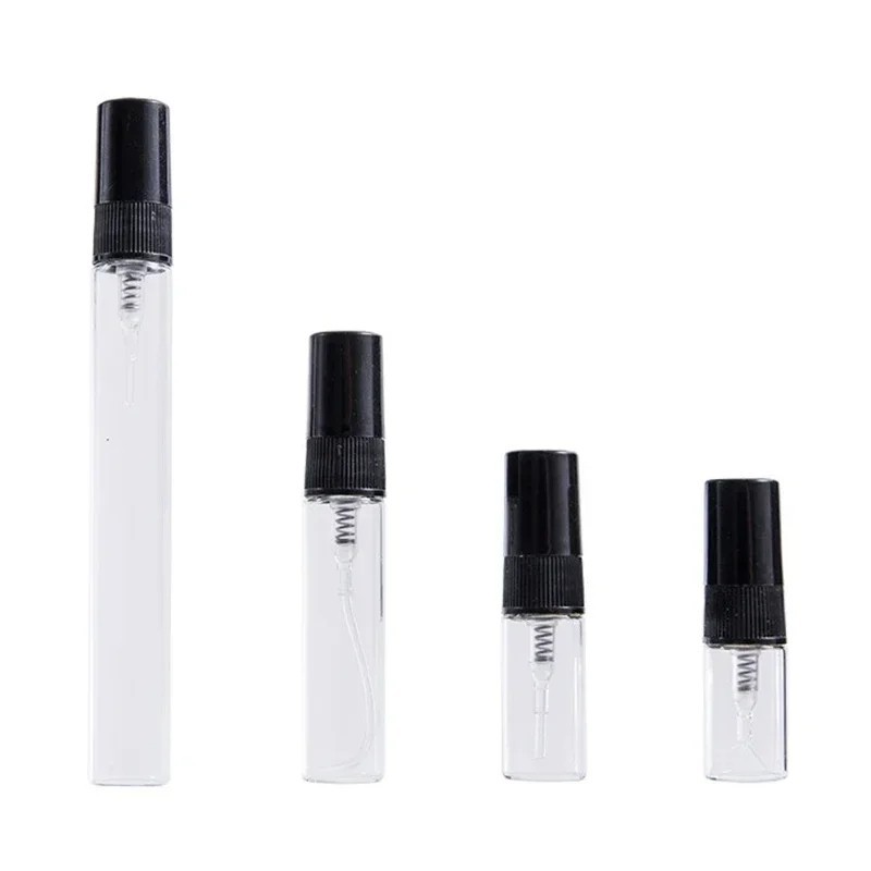 60Pcs - Empty Travel Glass Refillable Perfume Bottles With Spray Atomizer