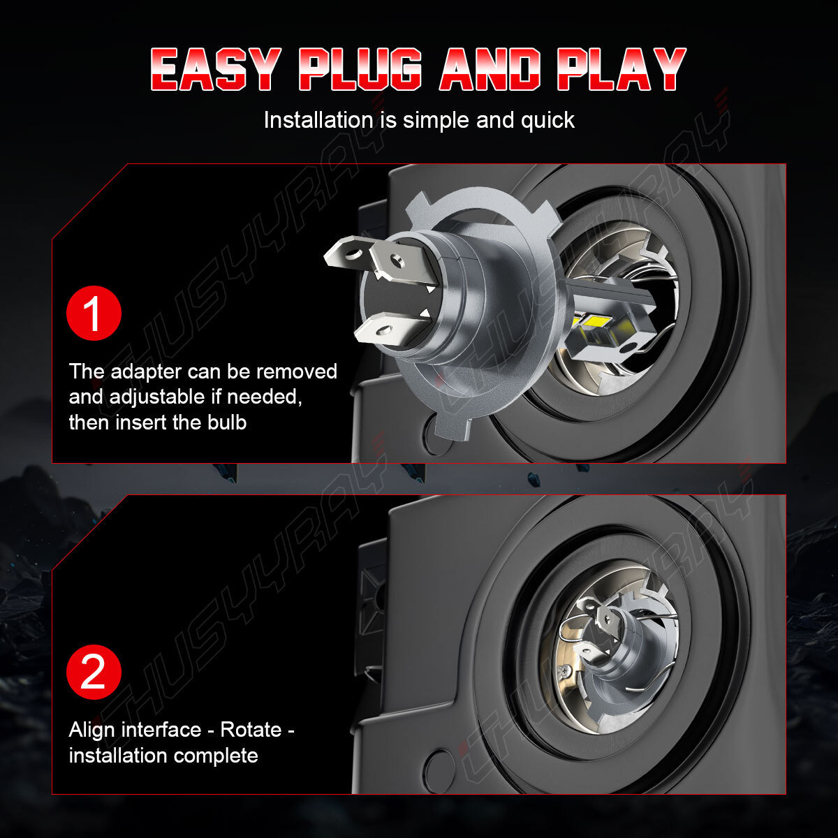 For Polaris XC-SP 700: 1999-2005 Snowmobile 3570 LED Headlight Hi/Lo bulbs 12v