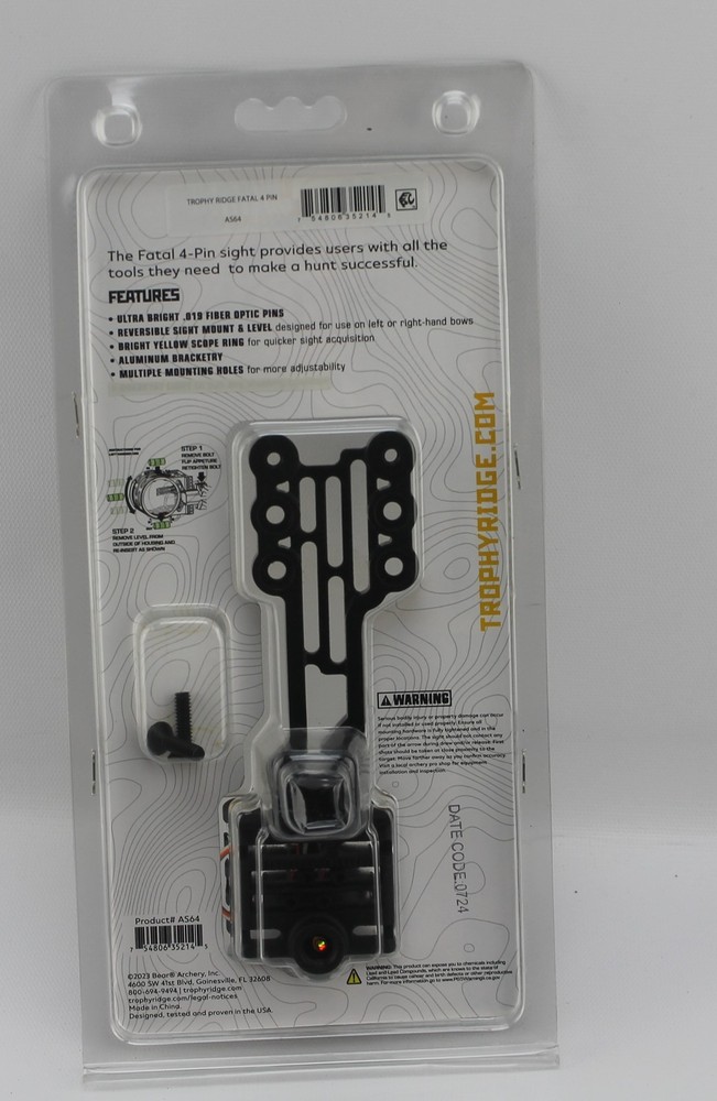 Trophy Ridge Fatal 4 4 Pin Sight Optic