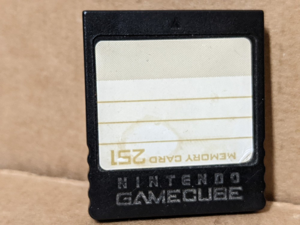 Nintendo Gamecube Memory Card 251 Blocks - Black
