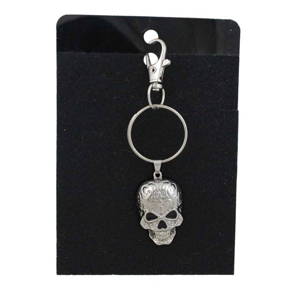 Patterned Antique Skull Keychain - PF501KC