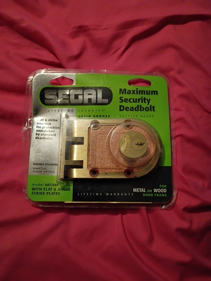 Segal Model 687/688 Solid Bronze Double Cylinder Deadbolt – Maximum Security New
