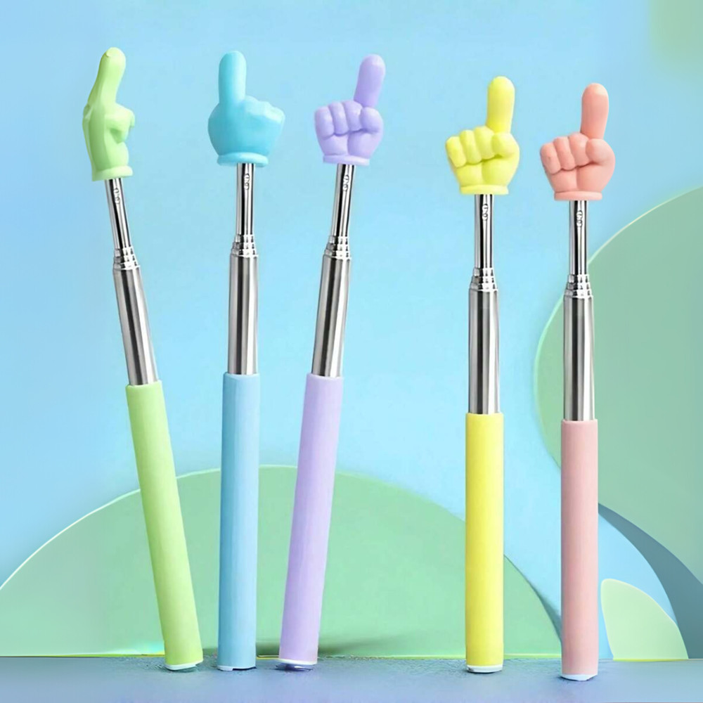 1Pc Pointer Finger Reading Stick Baton Reading Retractable Pen for Teach Office