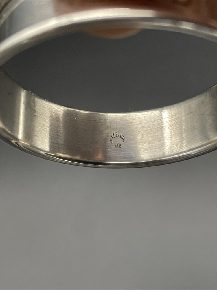 Web Sterling Silver Napkin Ring Name Engraved “SKEETS” Great Condition