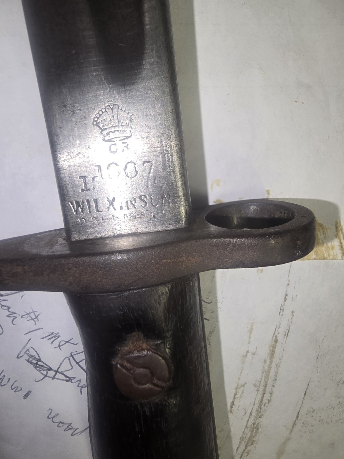 Rare Antique Brittish 1907 Wilkinson Sword Co Bayonet SMLE NO1 MK11 GR DOM 1910