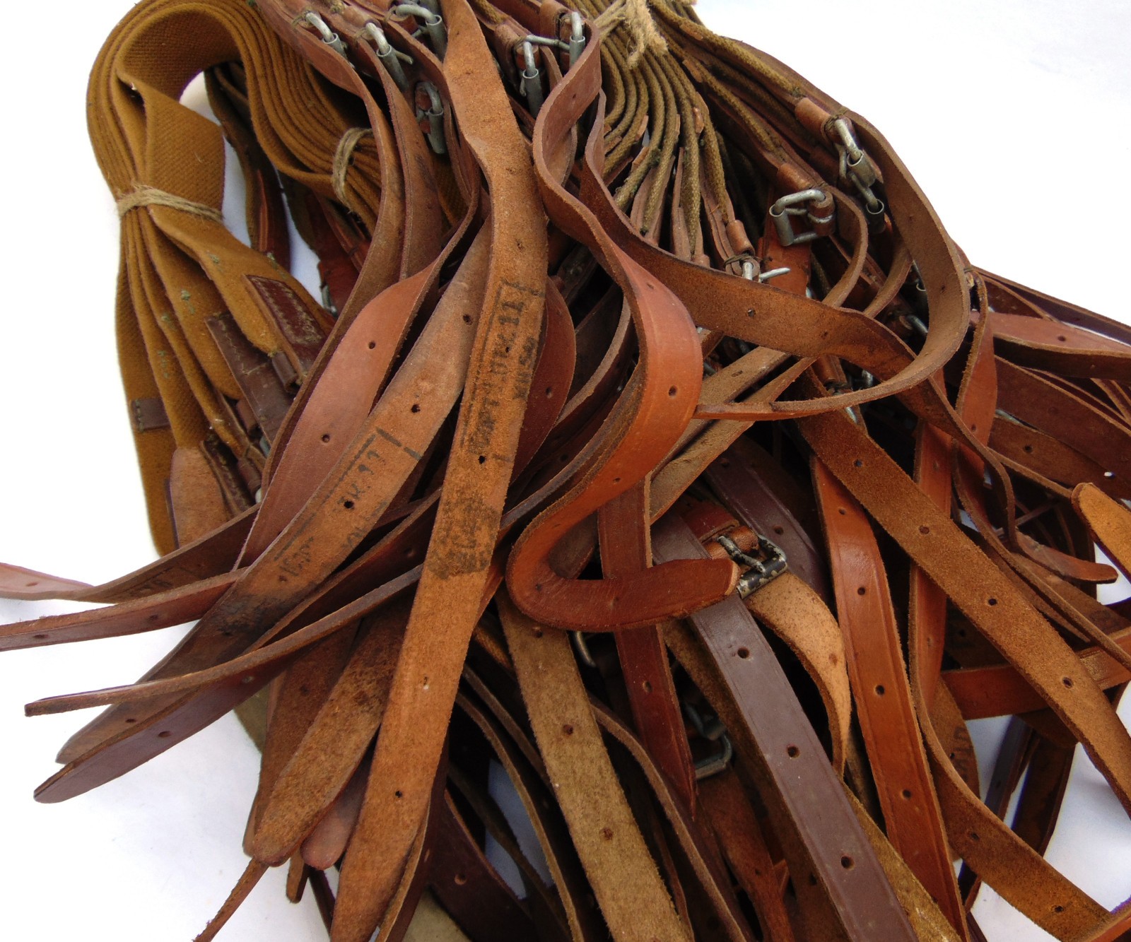 PPSh 41 Rifle Sling. Russian USSR Cold War Soviet Military 2-point green canvas.