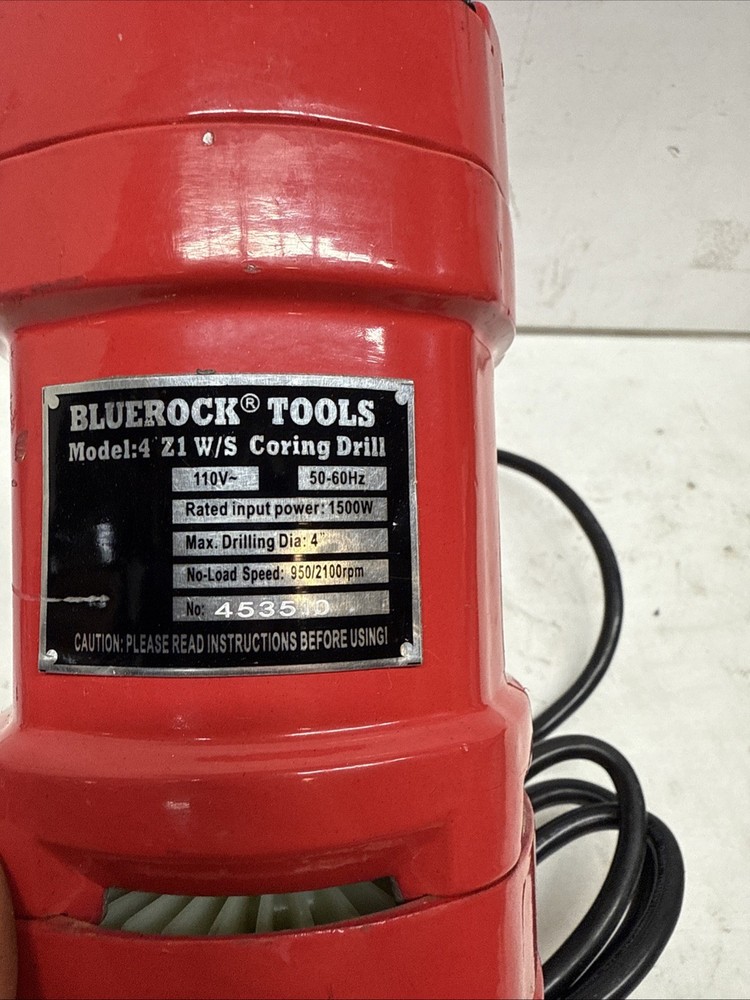 BLUEROCK ® TOOLS 4Z1 CONCRETE CORING DRILL 2 SPEED Tool Only