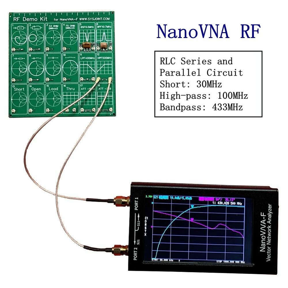 RF Test Board, 18 Functional Modules Demo Kit NanoVNA Module Green