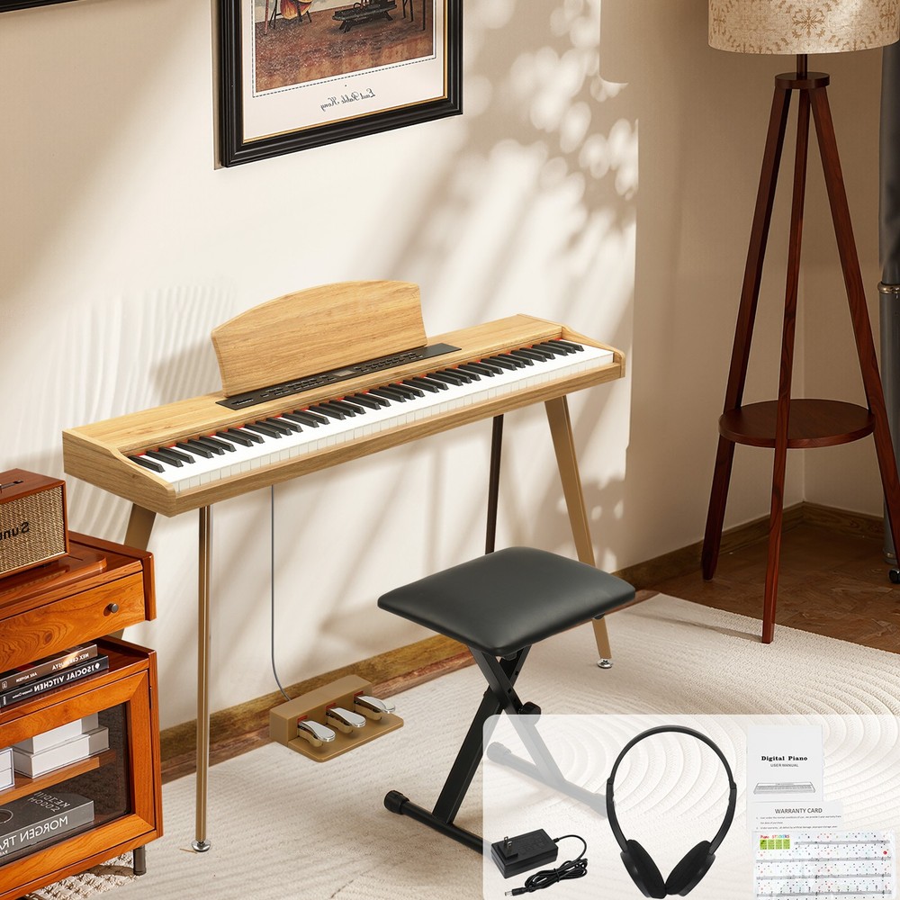 88 Key Semi-Weighted Keyboards Digital Piano For Beginner Xmas Gift