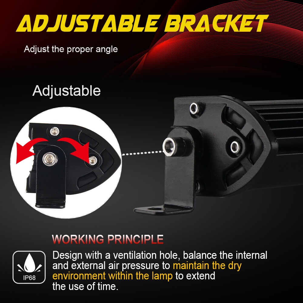 20inch LED Light Bar Dual Row Spot Flood Combo Offroad Truck SUV ATV 4X4 4WD