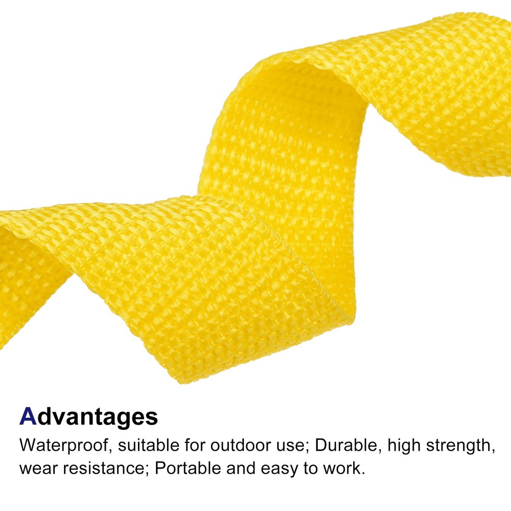 Lightweight Polypropylene Webbing Strap 1" 10 Yards Dark Yellow Strapping