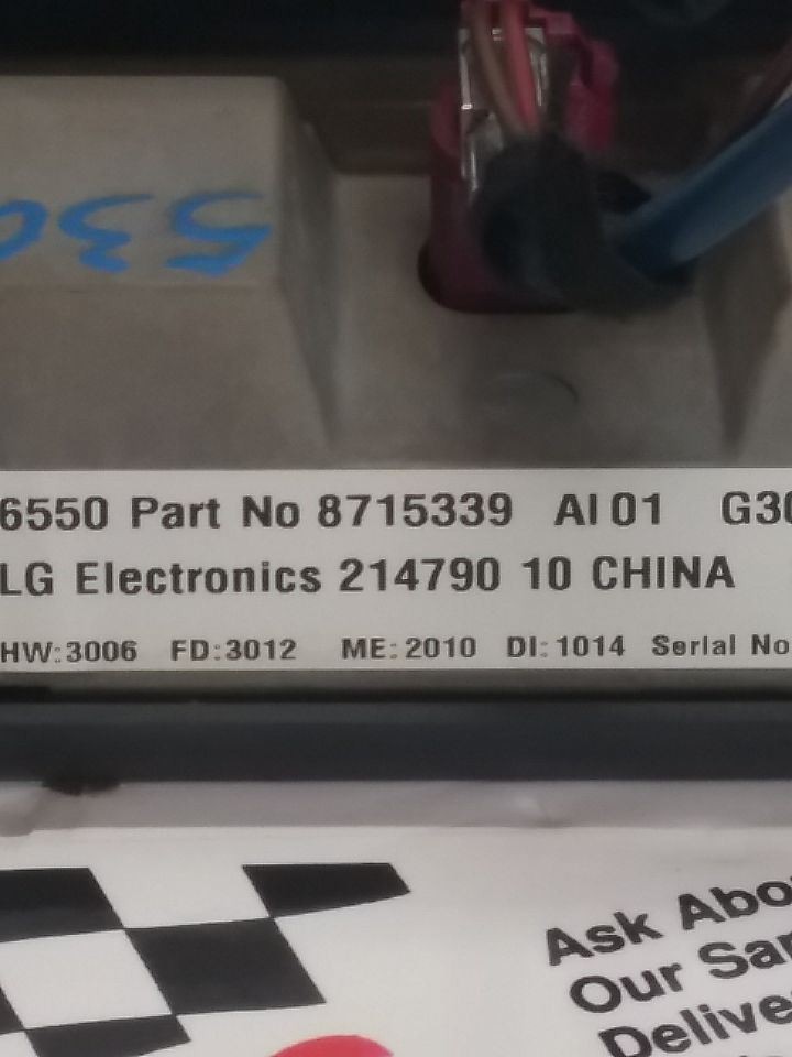 2019 BMW 530I MAIN 10.25 " DISPLAY SCREEN BLACK ID 8715339