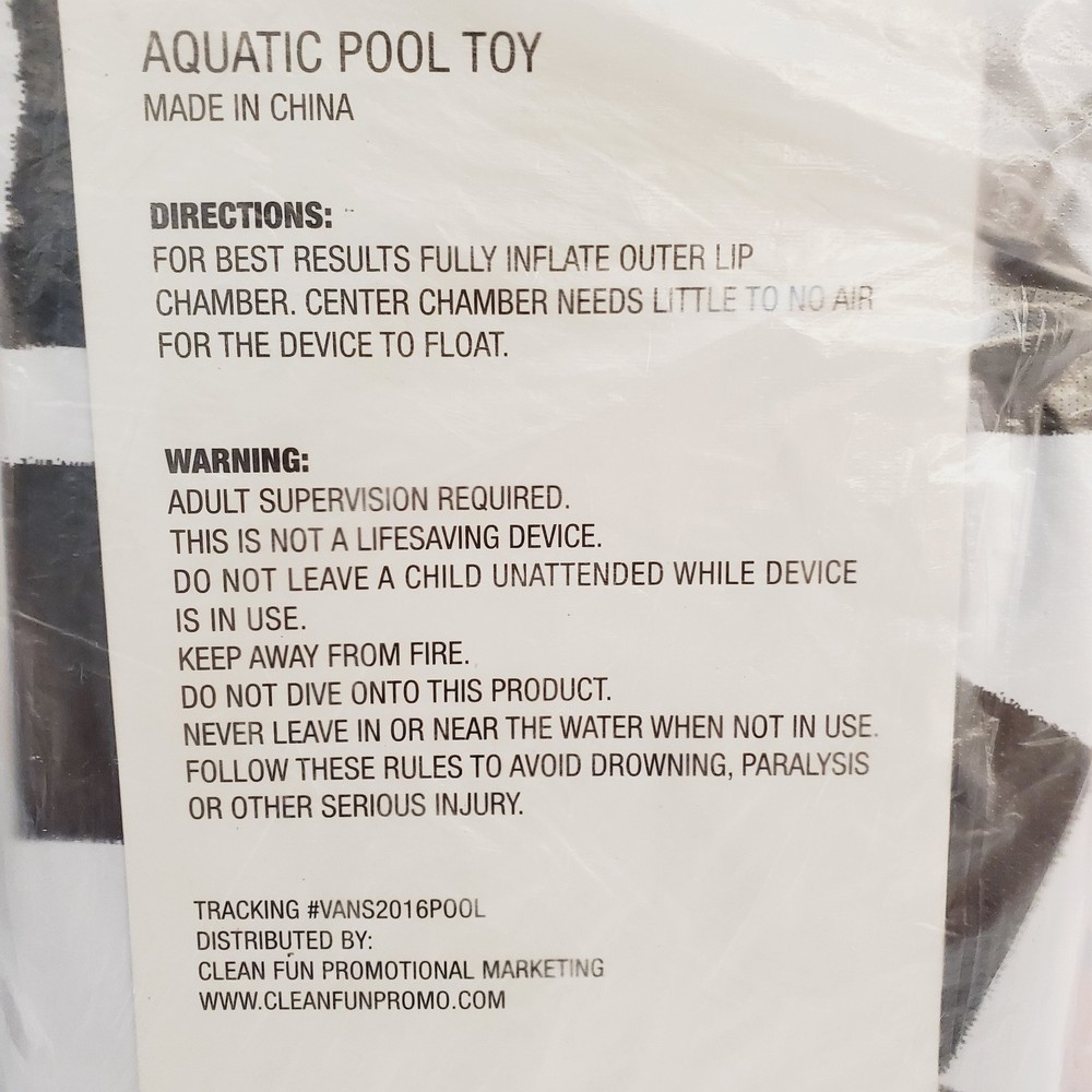 VANS Off The Wall Float Raft Aquatic Pool Toy Sealed