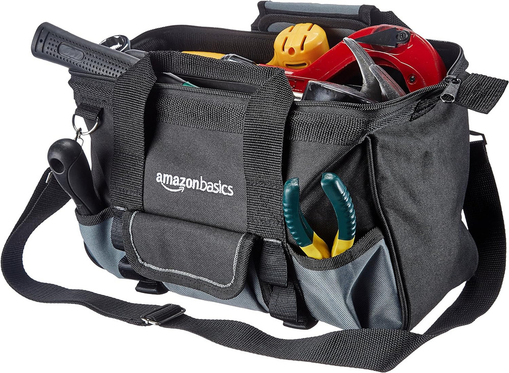 Amazon Basics Durable Wear-Resistant Base, Tool Small Standard Bag with Strap, 1