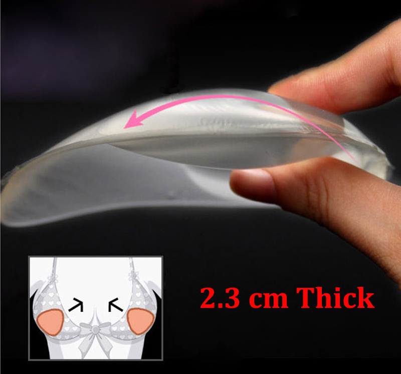 Sexy Invisible Silicone Triangle Bikini Insert Push Up Bra Pad Breast Enhance NT