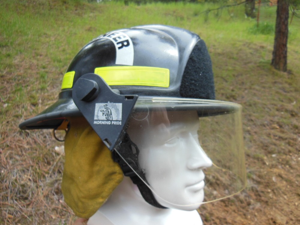 FIRE FIGHTER HELMET for ENGINEER with Faceshield & Neck Protector & Chin Strap