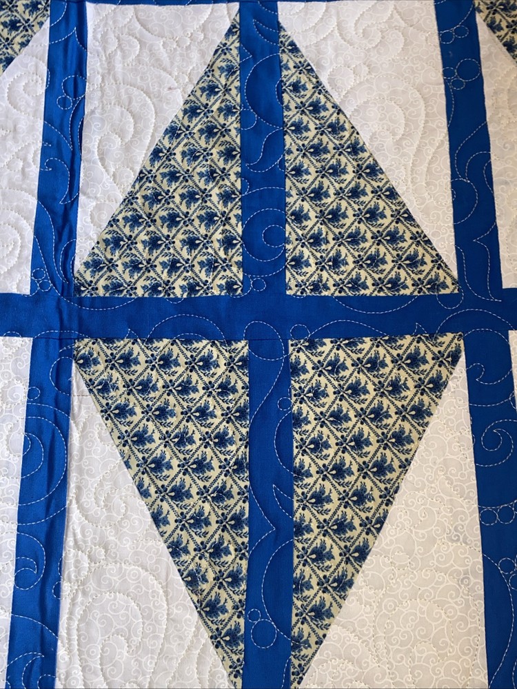 Homemade Patchwork Lap Quilt 44” X 57”