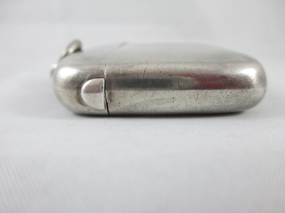 LARGE & HEAVY SOLID SILVER, VICTORIAN VESTA CASE, WILLIAM NEALE, BIRM 1893