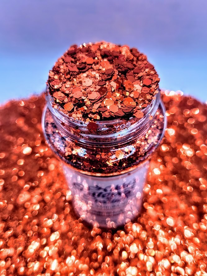 Metallic Chunky Orange Glitter - Gabrielle 3 oz.