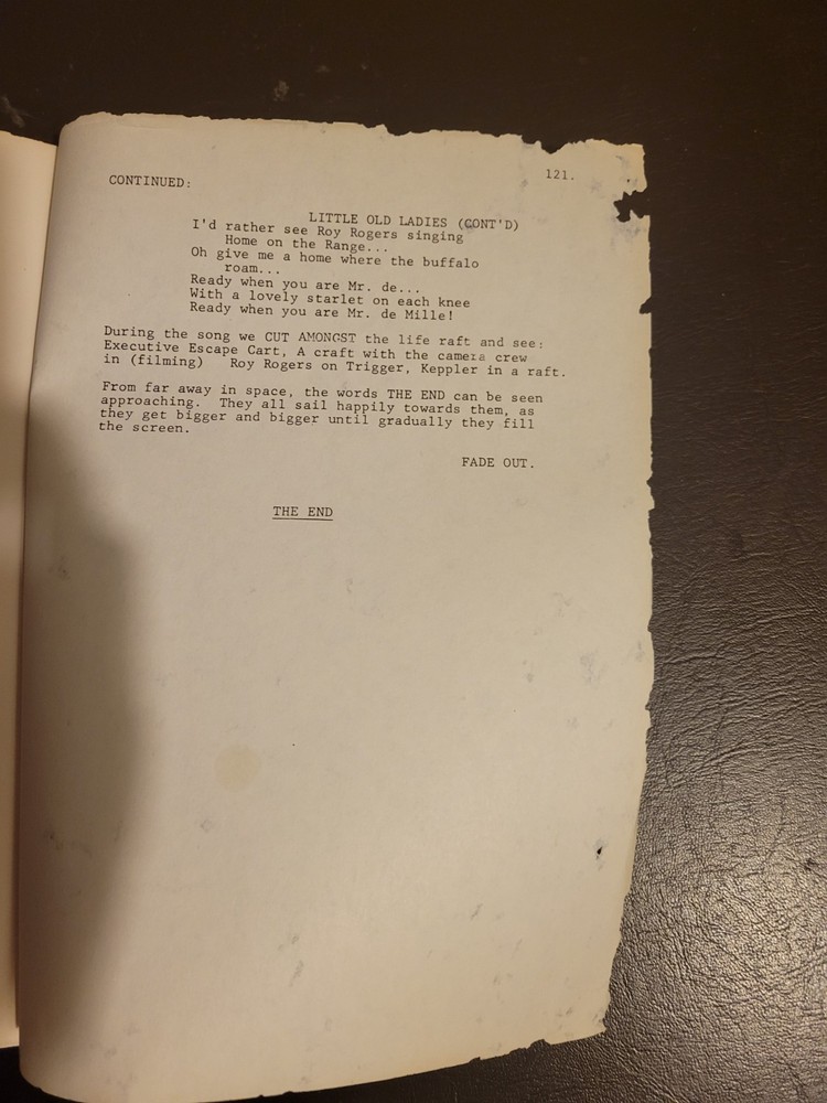 Rare Eric Idle THE ROAD TO MARS Script | Unproduced 2nd Draft | Monty Python