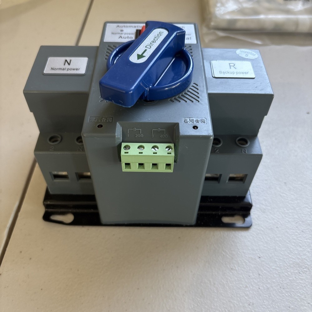 Double Power Source Automatic Transfer Switch Q2 Series 63 Amp 2 Pole