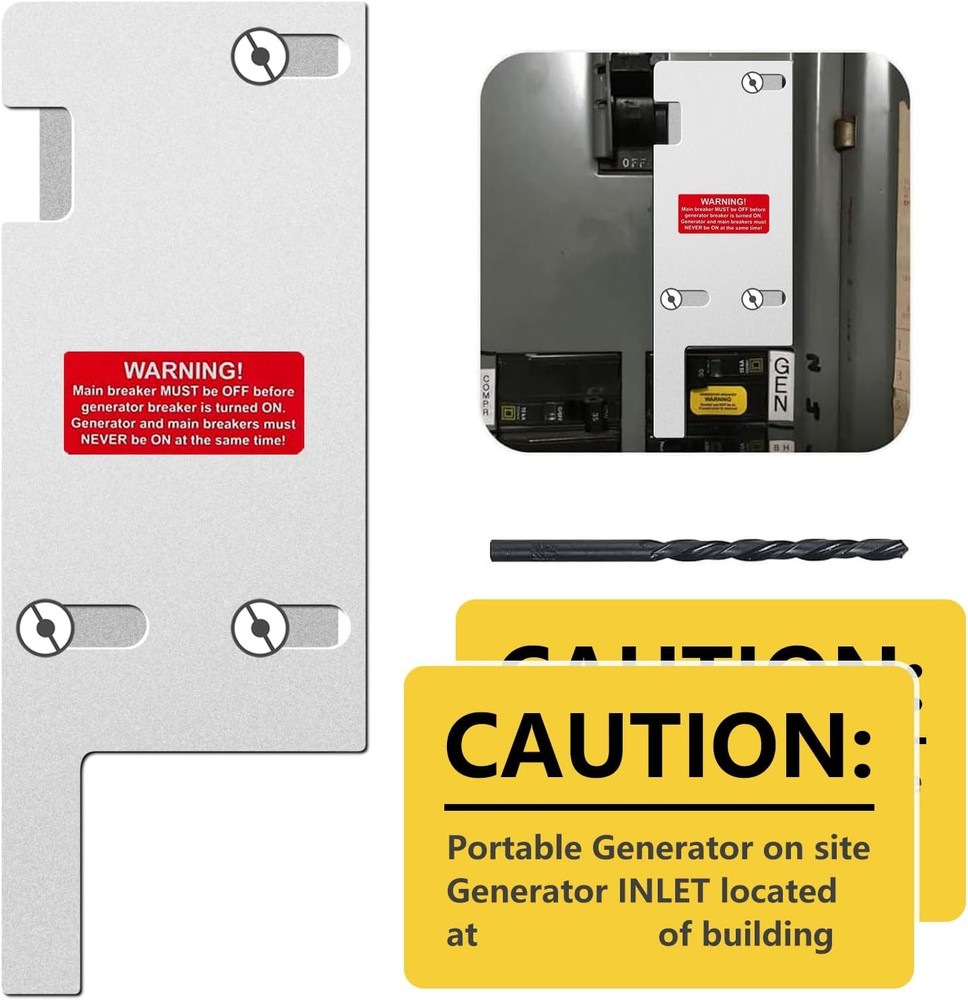 Generator Interlock Kit Compatible with Square D Vertical Main 150 or 200 amp br