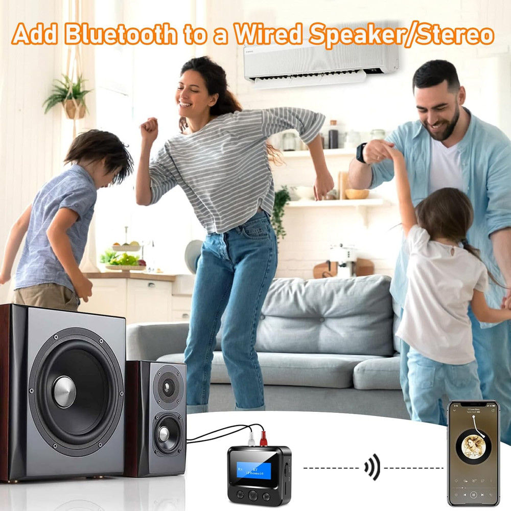 Bluetooth Receiver for Old Stereo, 3.5Mm AUX Bluetooth Audio Adapter for Stereo