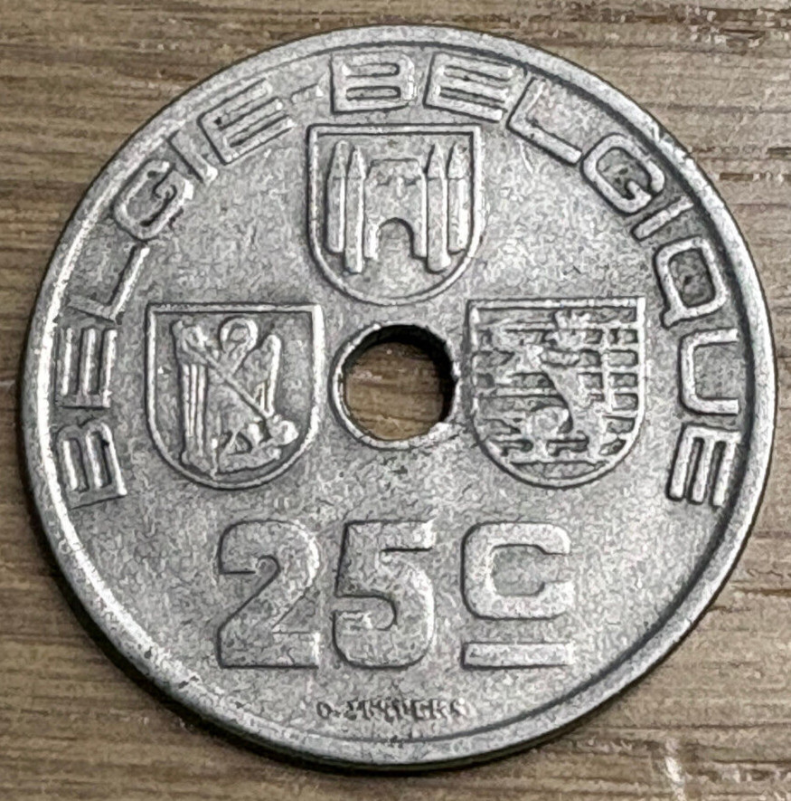 1938 Belgium 25 Centimes