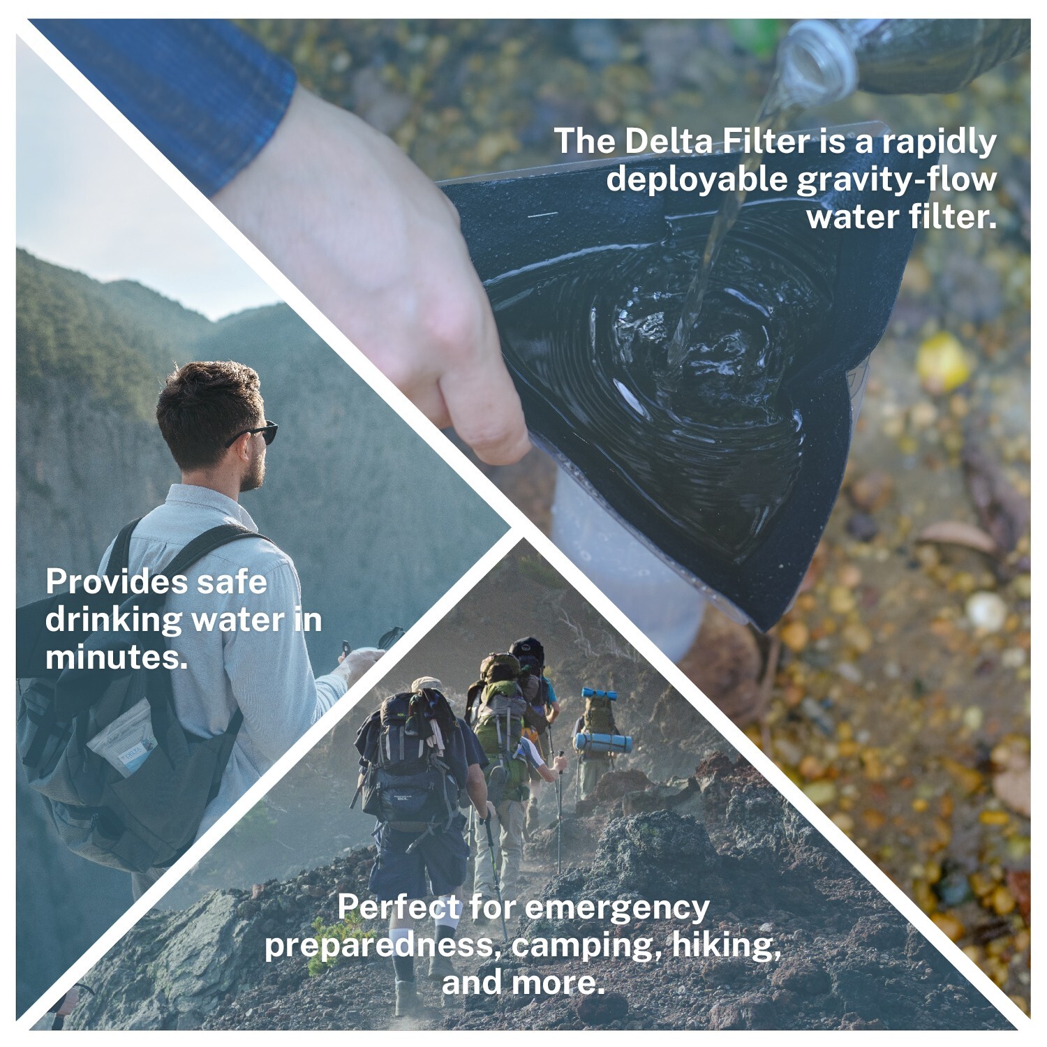 Delta Emergency Water Filter. Personal Water Filter for Camping & Hiking