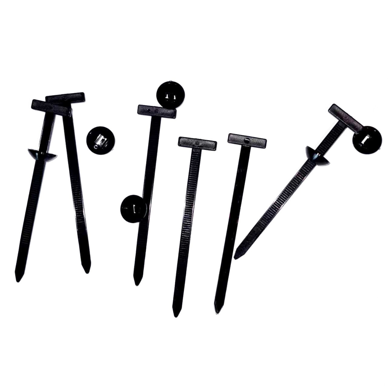 NEW 50PCS Nylon Universal Cable Tie Buckle+Self-Locking Nylon Zip Ties Holder