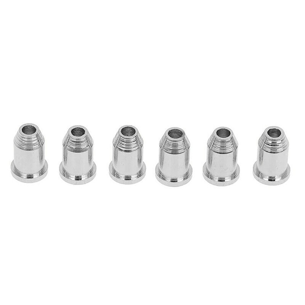 6x Chrome Guitar String Through Body Ferrule 1/4" String Ferrules for Telecaster