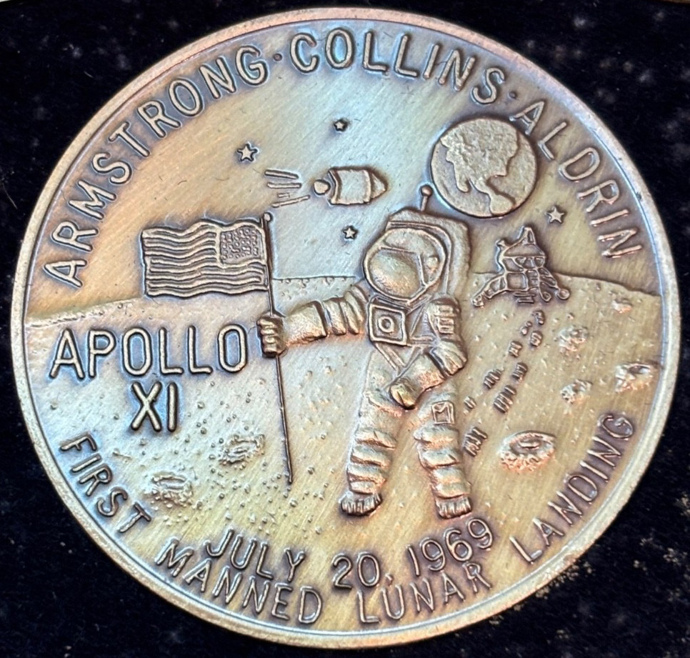 Space First 5 Coin Bronze Medallion Set in plastic case