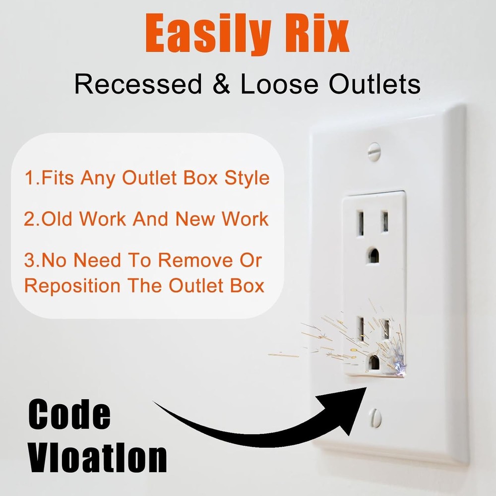 6Pcs 1/2" Single Gang Outlet Box Extender Electrical with Blue