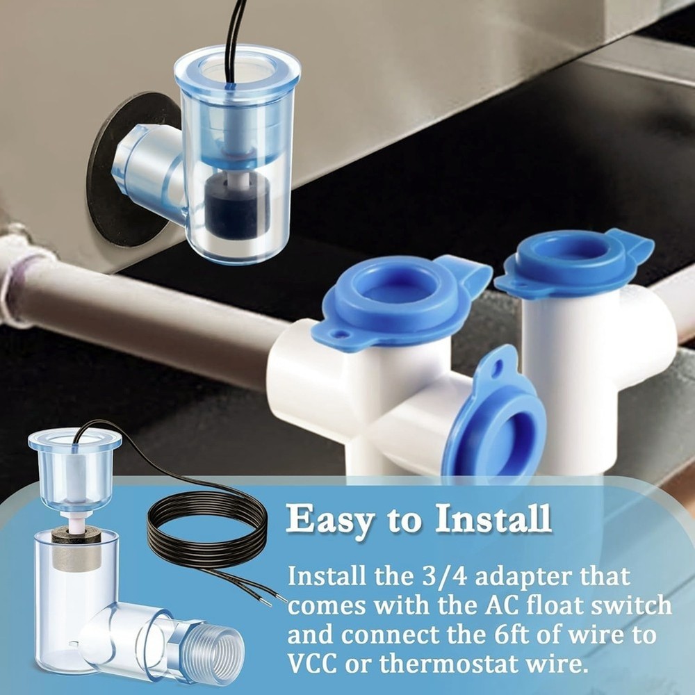 2 Pack SS2 Float Switch L-Shape, AC Float Switch with 3/4--Ad1167