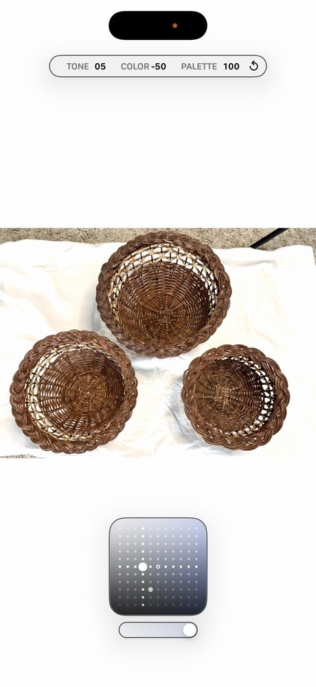Set Of 3 Stacking Rattan Wicker Baskets