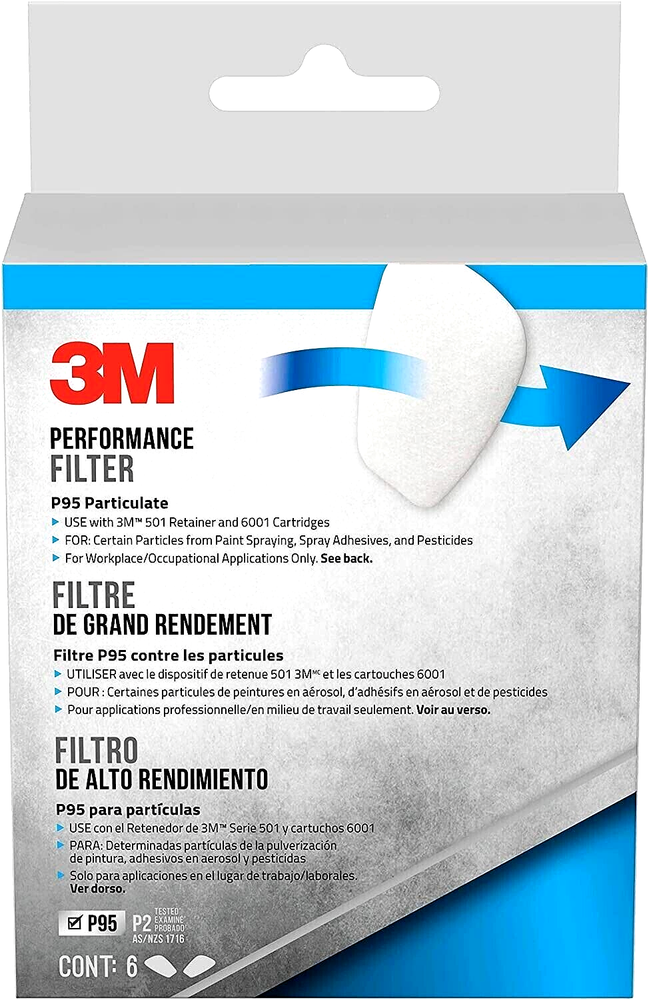3M PERFORMANCE FILTER PARTICULATE P95, Count 6