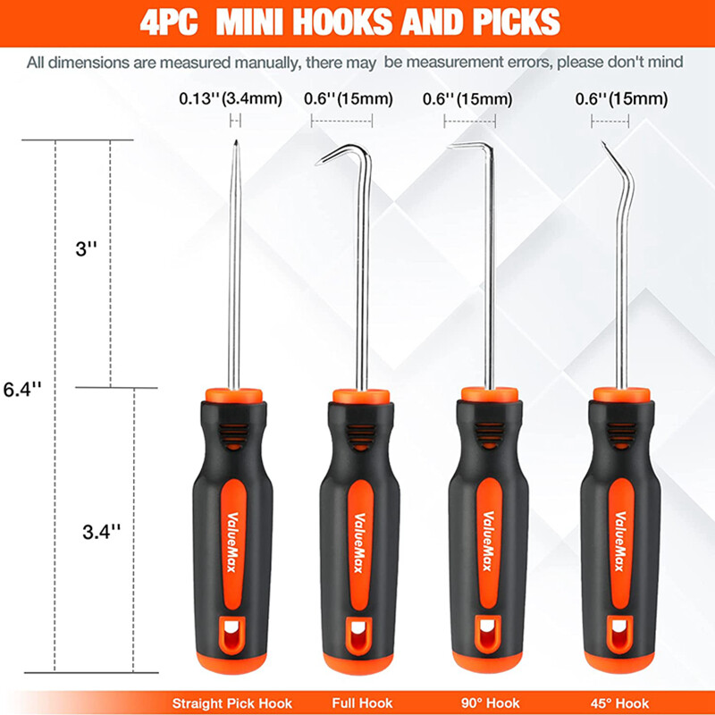ValueMax 10PCS Precision Hook and Pick Set with Scraper Removal Puller Hooks Set