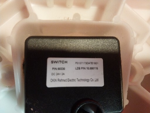 LAZY BOY 4 BUTTON CONTROL SWITCH PN 10.00015