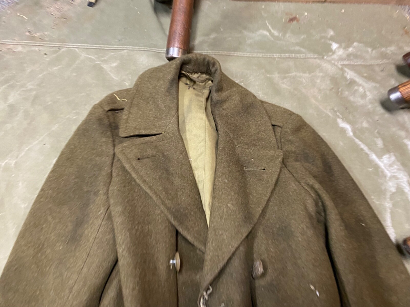 ORIGINAL WWII US ARMY WINTER M1938 GREATCOAT OVERCOAT- LARGE 44R
