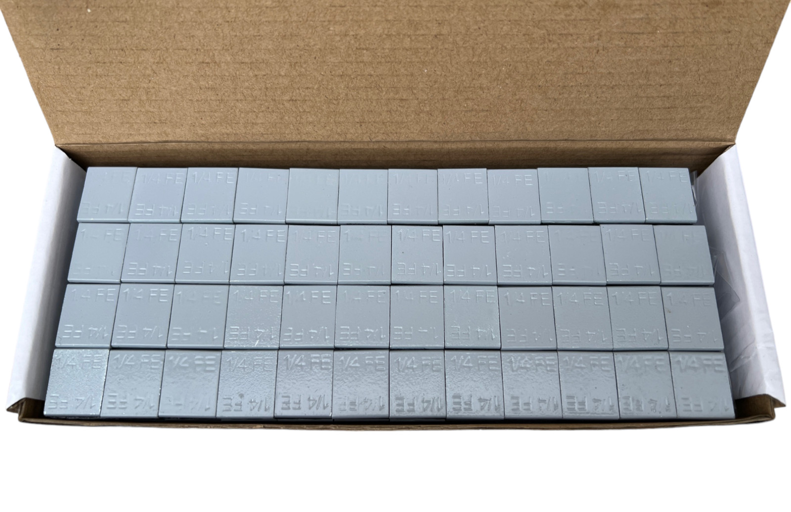 6 BOXES BUNDLE GRAY WHEEL WEIGHTS 1/4 OZ ADHESIVE TAPE 54 LBS LEAD-FREE 3456Pcs.