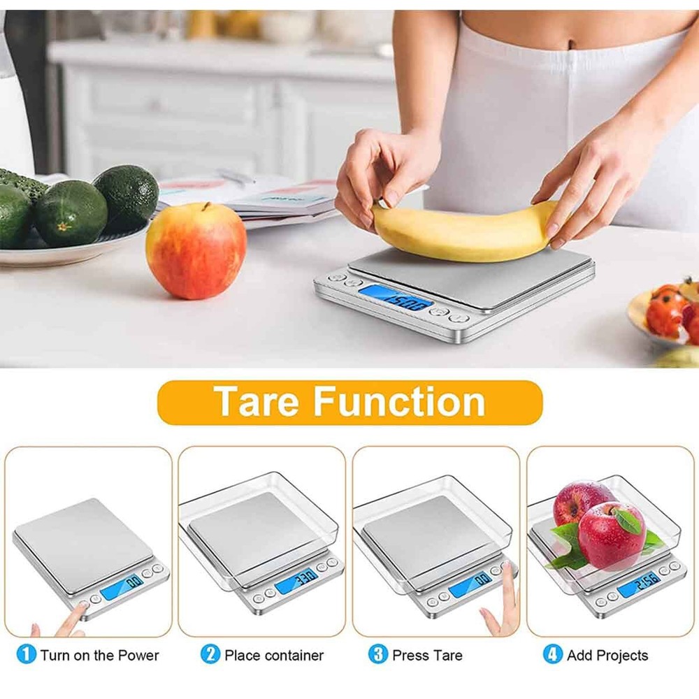 3000g / 0.1g electronic jewelry precise LCD scale mini kitchen scale