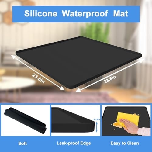 Adjustable Mini Fridge Stand with Drip Tray, Universal Base for Small Refrigerat