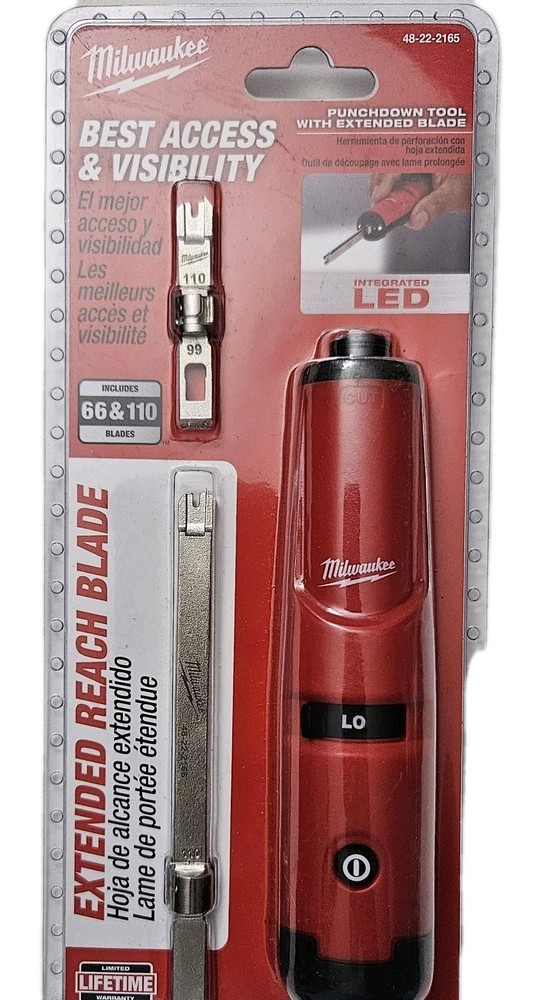 Milwaukee 48-22-2165 Punchdown Tool with Regular & Extended Blade