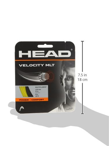 Tennis String 16G Yellow HEAD Velocity MLT High Performance String