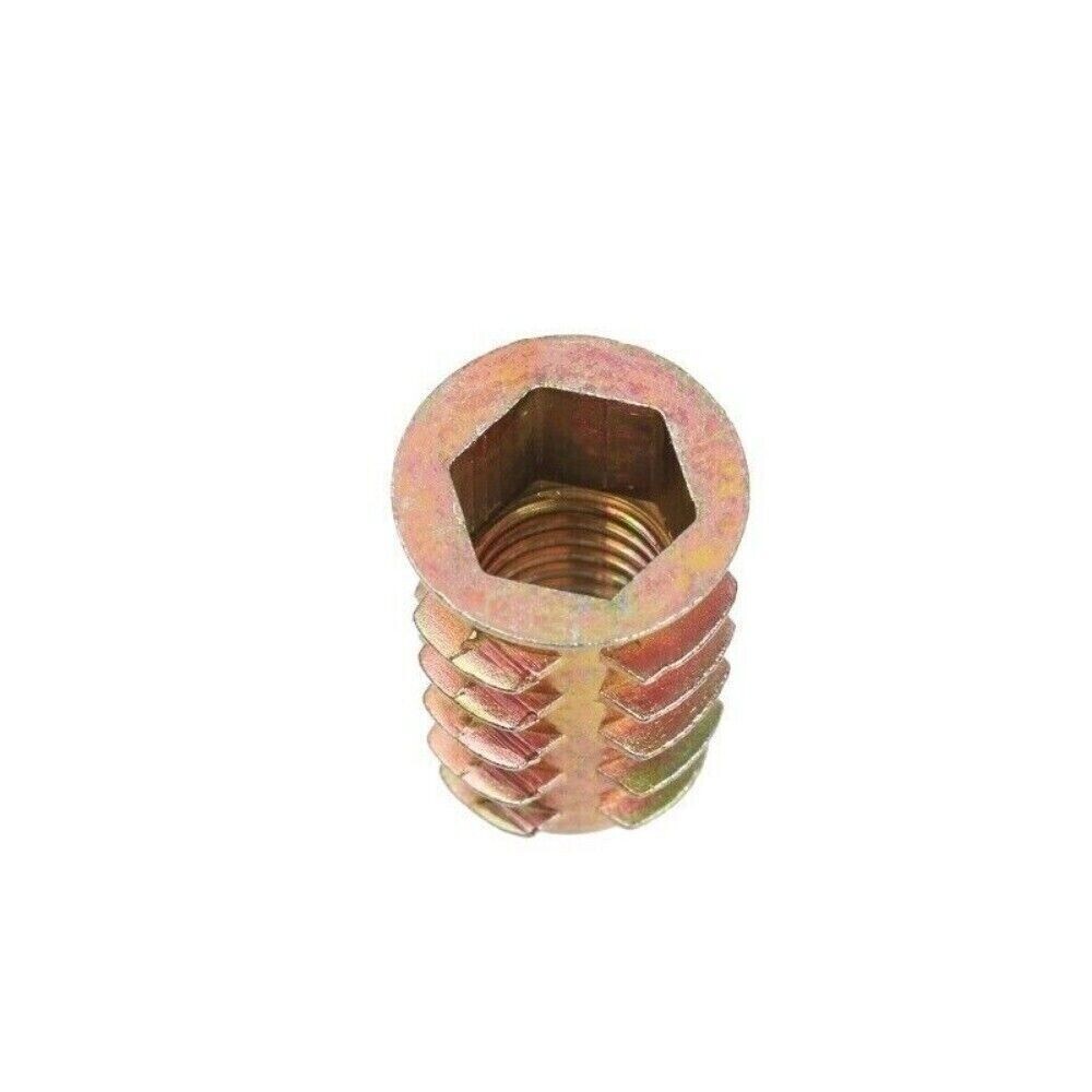 230Pcs THREADED HEX DRIVE INSERT FIXING WOOD SCREW INSERTS NUTS M4/M5/M6M8/M10